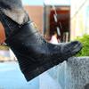 New medium tube rain shoes men's rain boots non-slip waterproof shoes outdoor water boots warm short rubber shoes fashion