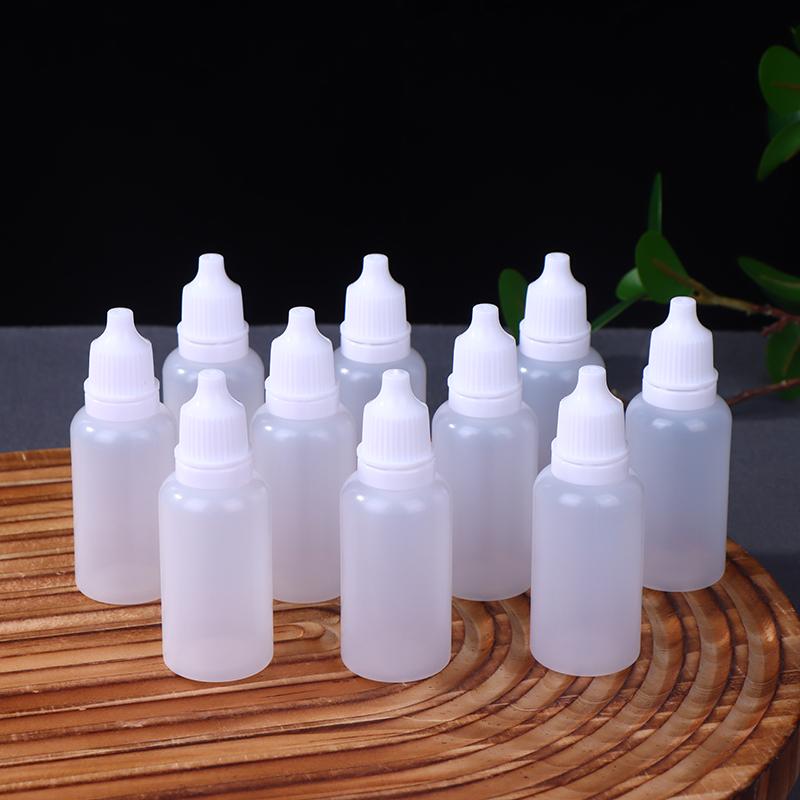 10Pcs 5/10/15/20/30/50Ml Empty Plastic Dropper Bottle Paint Beauty Oil Squeezable Refillable Bottle Cosmetics Storage Bottles