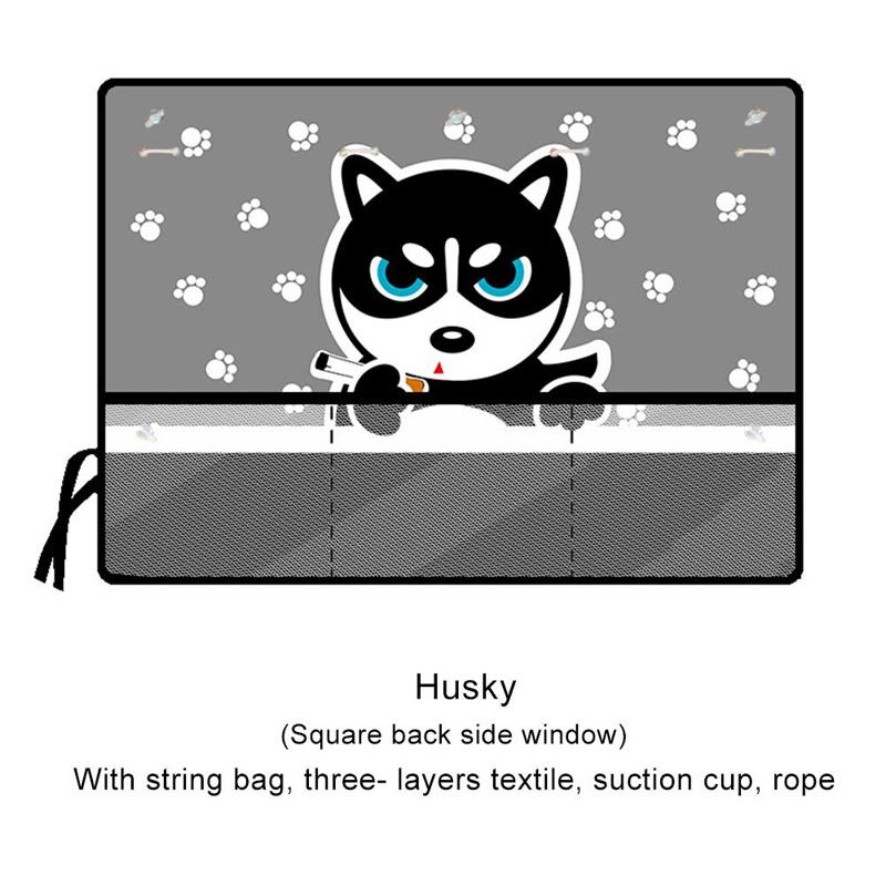 Cute Cartoon Animal Pattern Universal Car Side Window Sunshade Curtain Summer Adjustable Auto Windows Sun Visor Blinds Covers