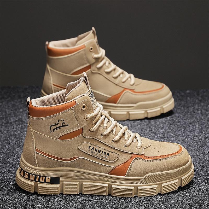 Men's shoes autumn new personalized high-top fashion trendy platform casual sports short men's Martin boots