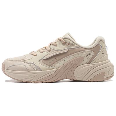 Li Ning Tiger Whale Antypoślizgowe Buty Casual Niskie Damskie sneaker Beżowy AGCU030-2