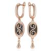 Ins Cold Style Rose Gold Heart-Shaped Hollow Earrings for Women