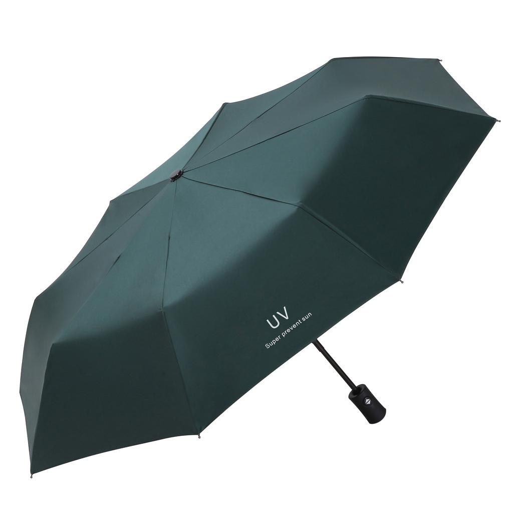 Modern Fully-Automatic Windproof 8-Rib Three-Folding Umbrella Adults 190T Nylon 97cm Open Diameter Business Travel Use