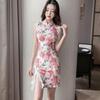 Chic Lace Patchwork Cheongsam Slit Dress - Women's Summer Slim Fit Skirt