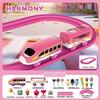 MagneticTracks Car Toys Set for Girl,Princess Harmony Set Toys for Kids with Light Music, Track Vehicle Toy Girl Birthday Gift