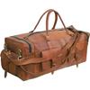 Große Reisetasche aus echtem Vintage-Ziegenleder, handgefertigt, für Fitnessstudio, Wandern, Vintage-Braun, Tragetasche für alle echten Reisetaschen