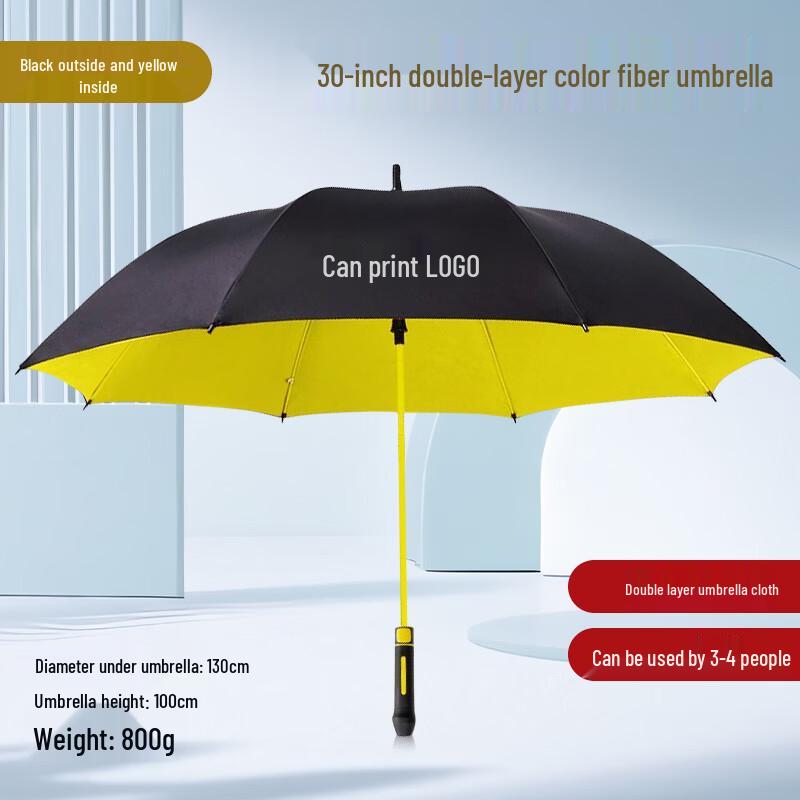 Reinforced Automatic Double-Layer Straight Umbrella
