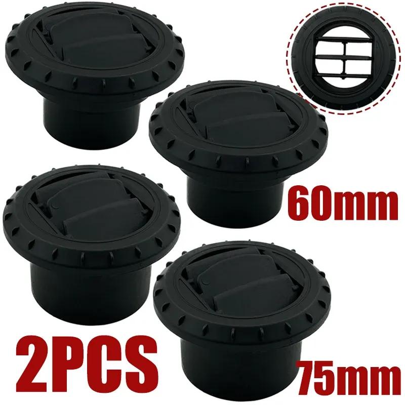 2X 60mm 75mm Air Vent Deflector Outlet Louver Rotatable Diesel Parking Heater Air Conditioner Round For Car Truck VAN Camper 2Pcs 60mm