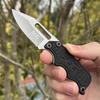 5Cr15MoV Instinct Mini Premium Stainless Steel Fixed Blade Knife - Compact G10 Handle, Tactical Sheath,