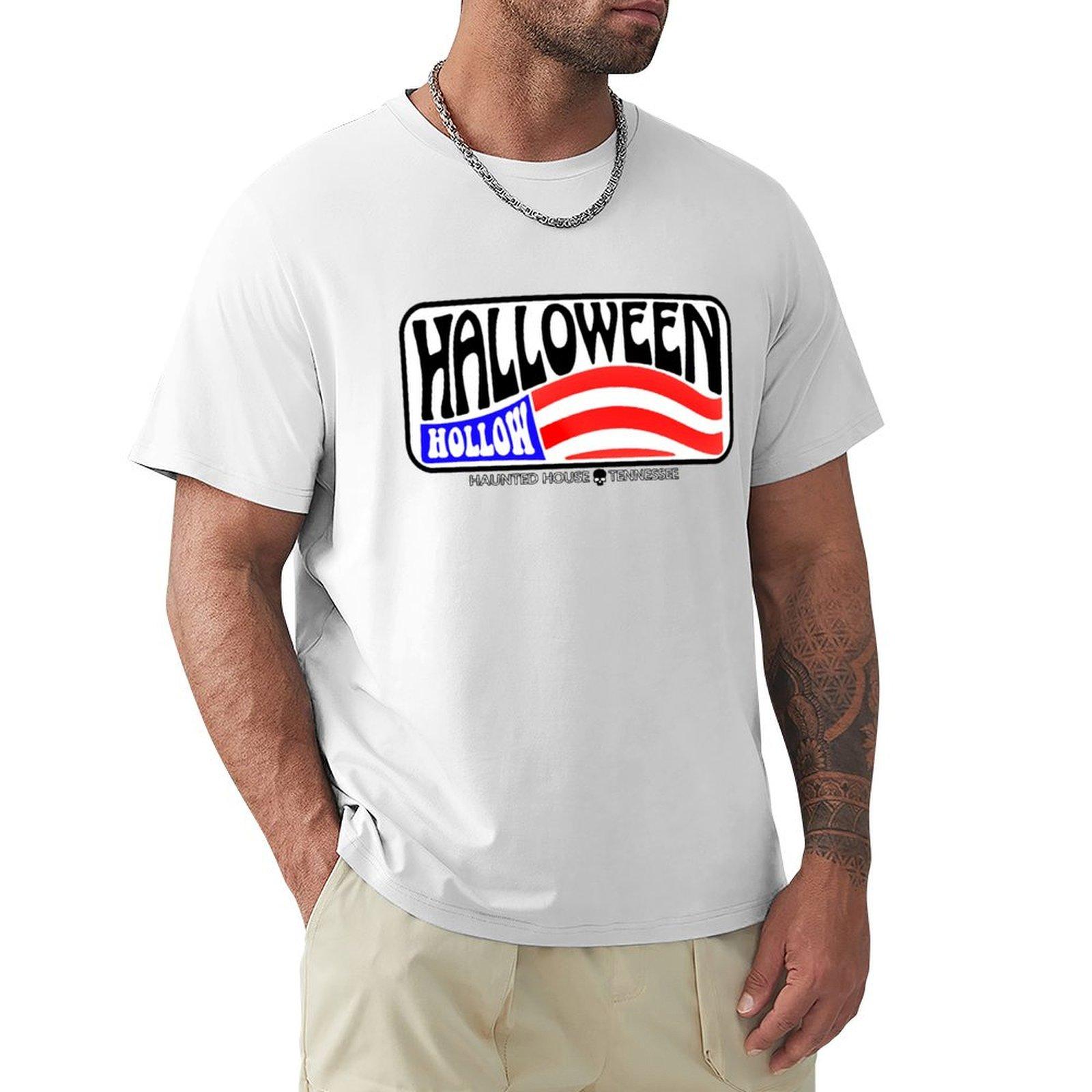 Halloween Hollow USA logo TShirt oversized t shirt anime tshirt graphic t shirt vintage quickdrying men clothes S