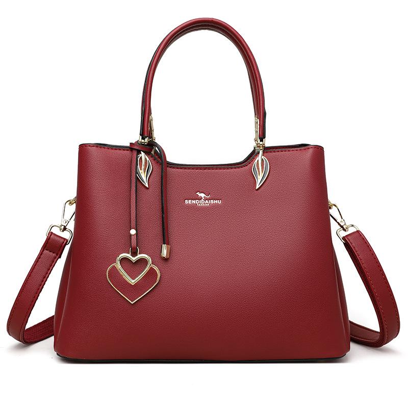 Kangaroo 2025 Women's Versatile Soft Leather Shoulder Handbag