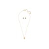 Swarovski Favor Serie Gold Quadrat Geometrisch Ohrringe Halskette Set Damen Schmuck 5528953