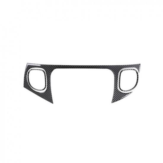 3pcs Bright Carbon Fiber Car Front Copilot AC Frame Cover For Corvette C5 99 00