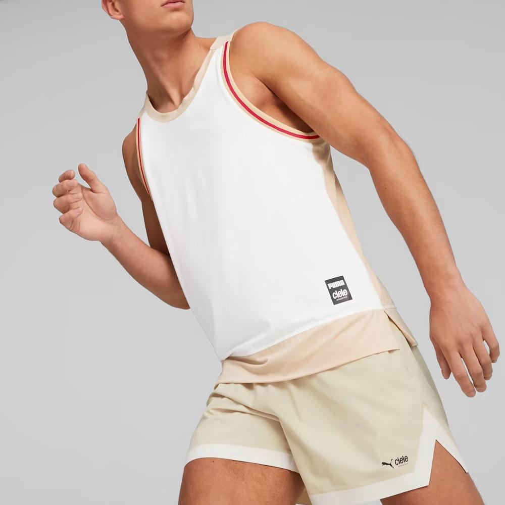 Puma X Ciele Collaboration Series Letter Logo Print Tag Back Splicing Pattern Running Moisture-Wicking Crew Neck Sleeveless Tank Top 523427-66