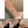 Irregular Silver Luxurious Pearl Bracelet Modern Chic Design For Occasions Special