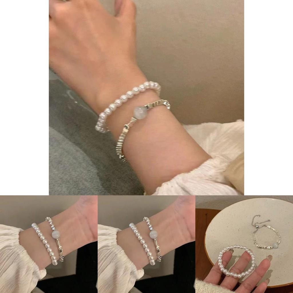 Irregular Luxurious Silver Pearl Bracelet Modern Chic Design For Special Occasions
