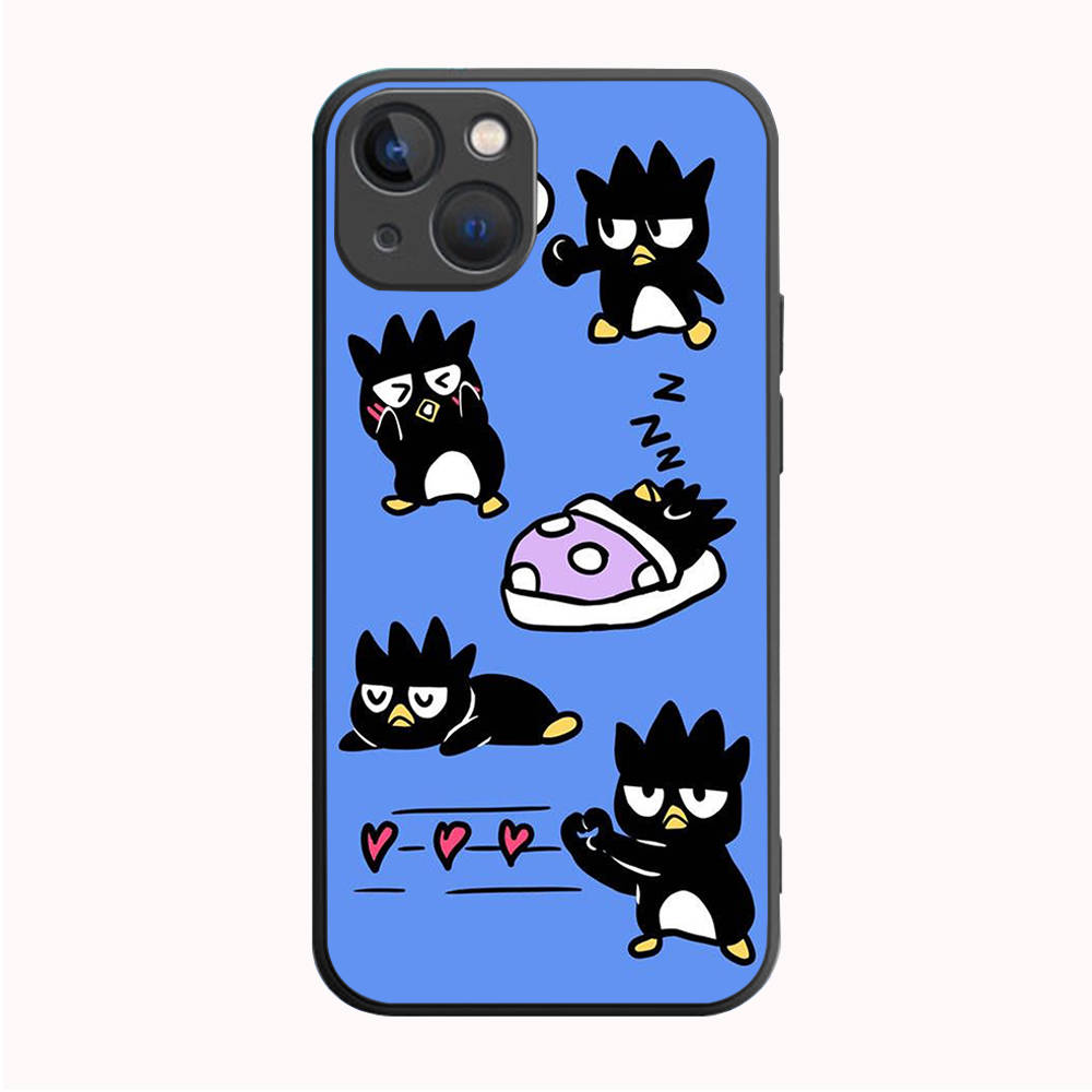 

B-63 Badtz maru черный чехол для Redmi 10A 10C 12C 13C 9A 9C 9T A3X Note 10 9 9S 10S iPhone 11 12 13 14 15 16 X XS Pro Max Mini 7 8 Plus XR iPhone 14 Pro Max эбеновый