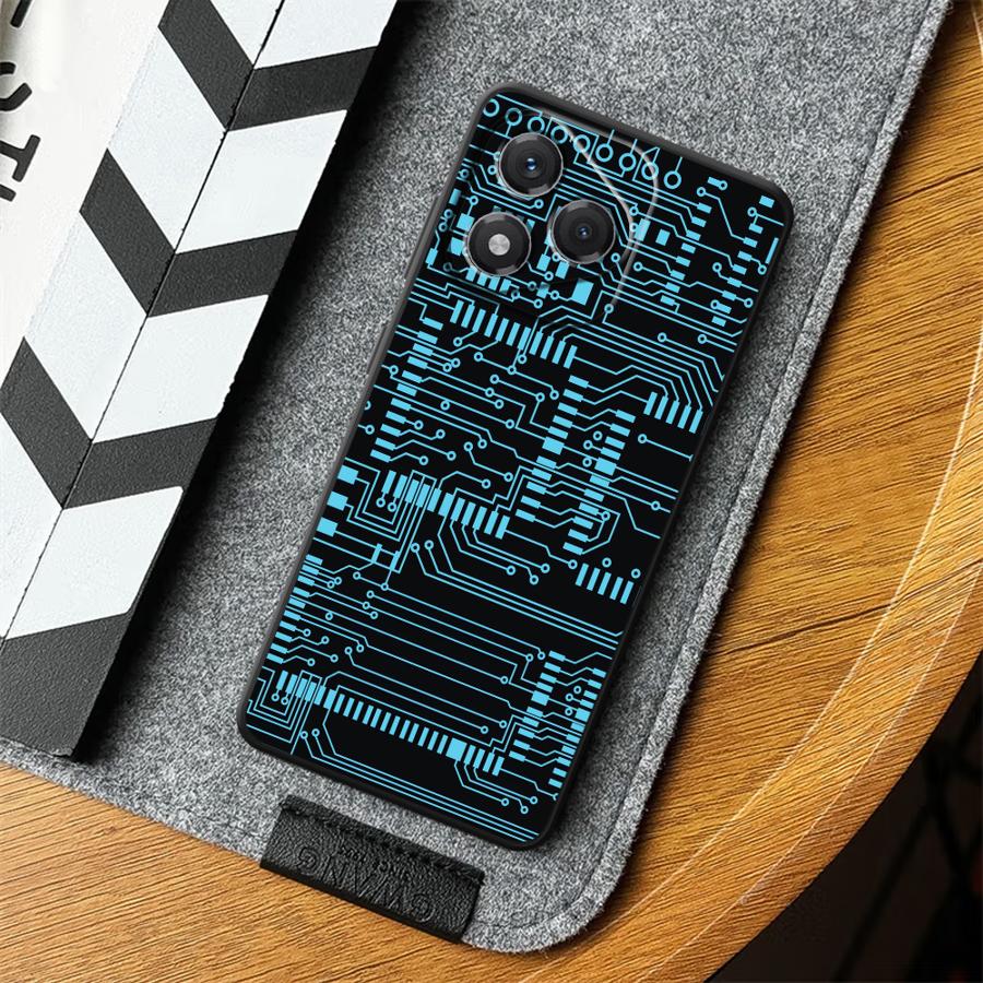 Case for Huawei P30 P20 Pro P20 P40 Lite P Smart 2019 P20 Lite 2018 Funda Phone Cover Retro Circuit Board