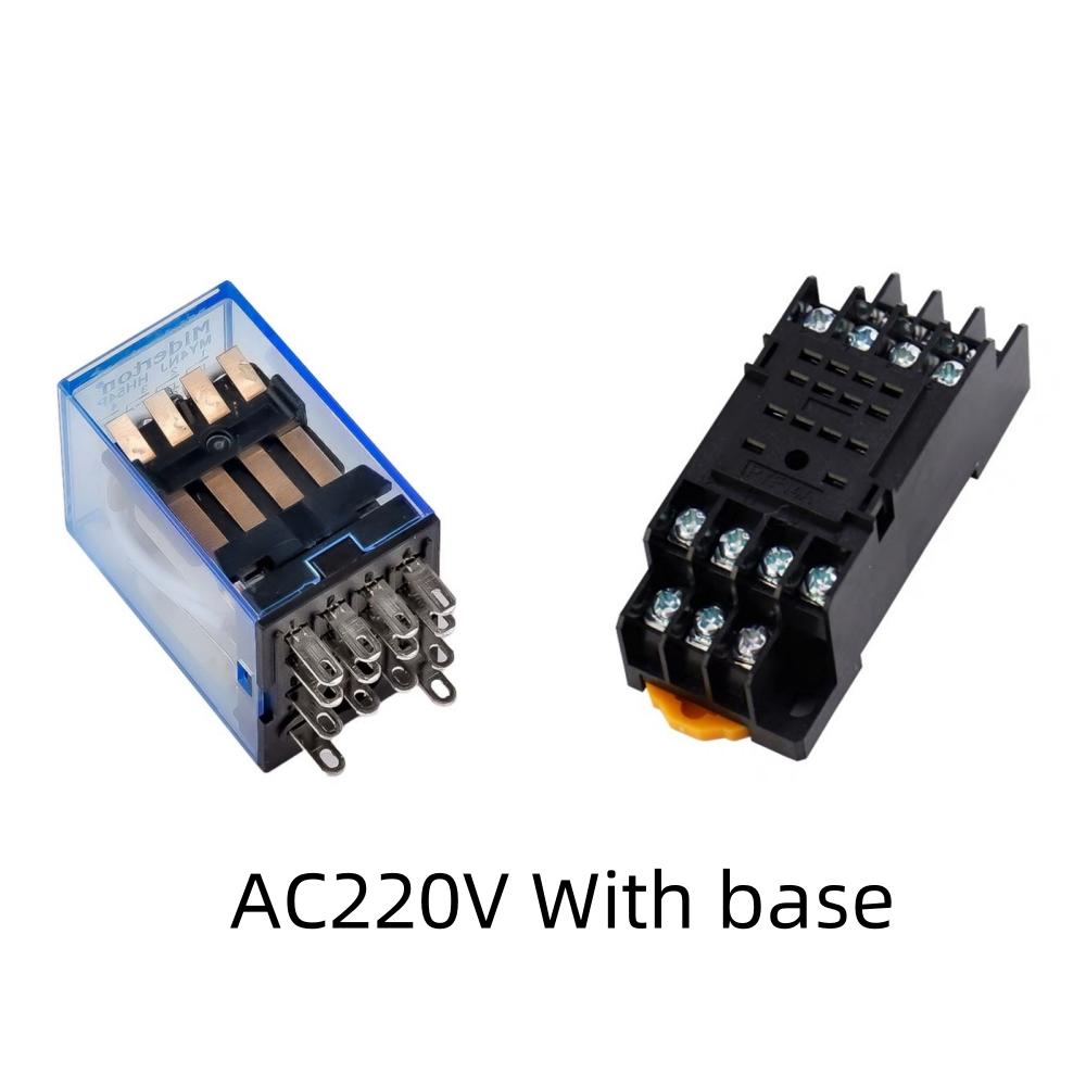 MY1NJ 11Pin DIN Rail Small Electromagnetic Relay Coil Power Relay DC 11V DC 11V AC 111V AC 111V Socket Base