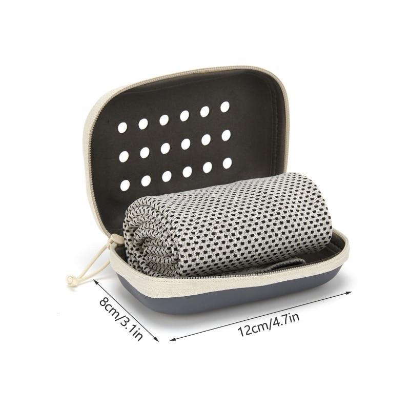 30*90 Quick Drying Cooling Towel Soft Breathable Chilly Sweat Absorption Cold Towel with Storage Box Sports Running Yoga Gym Club