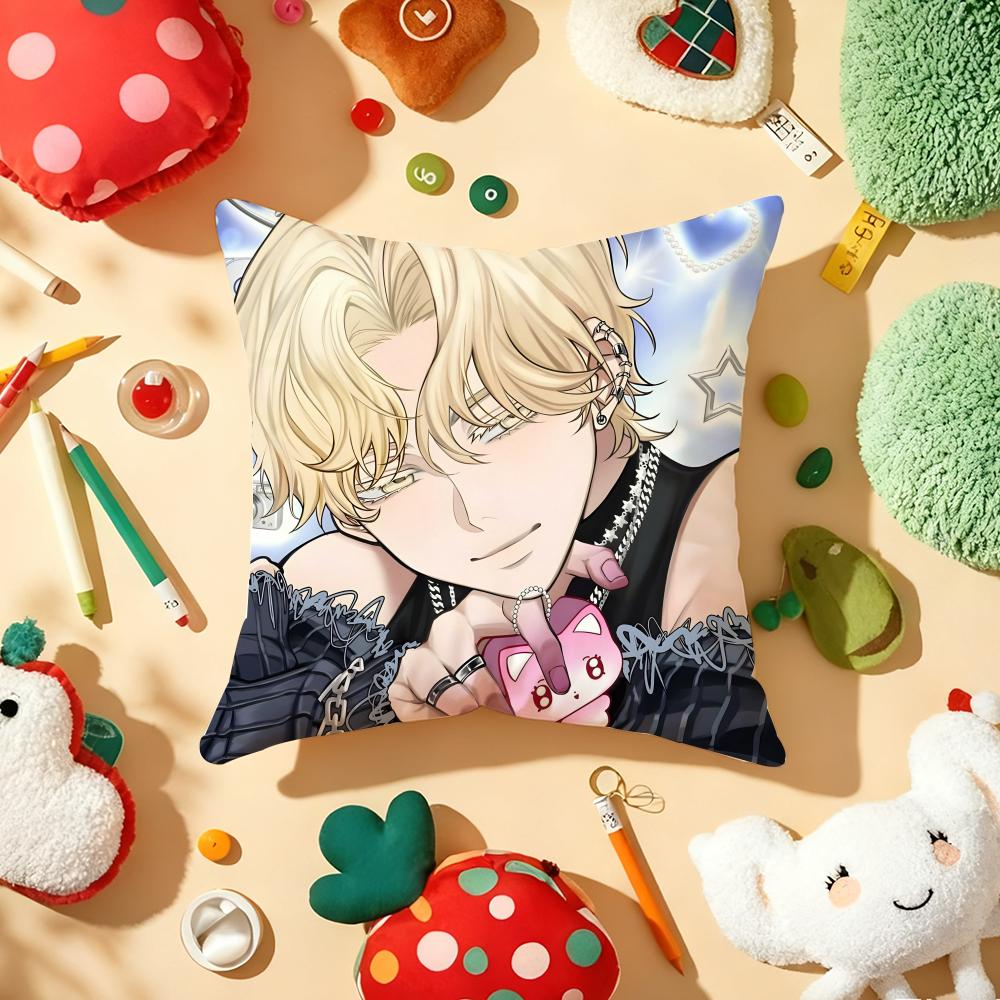 A-Alien S-Stage Luka Cool Anime Boy Pillow Case Plush Fabric Soft Double-Sided Printed Sofa Warm Winter Home Gift Cushion Cover