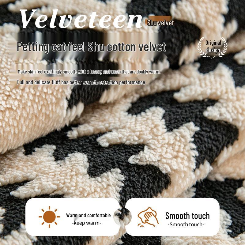 2025 Winter Plüsch Shu Baumwolle Samt Rutschfestes Sofakissen Set