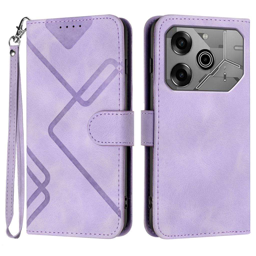 YX0040 Kožené pouzdro Geometry pro TECNO Pova 6 5G/Pova 6 Pro 5G