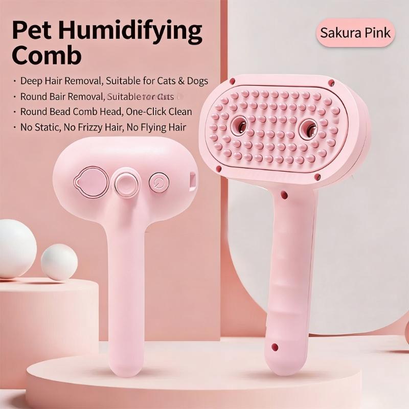 Professional Pet Grooming Comb With Sprays Function For Deshedding Massage And Mists Easy Mists Feature