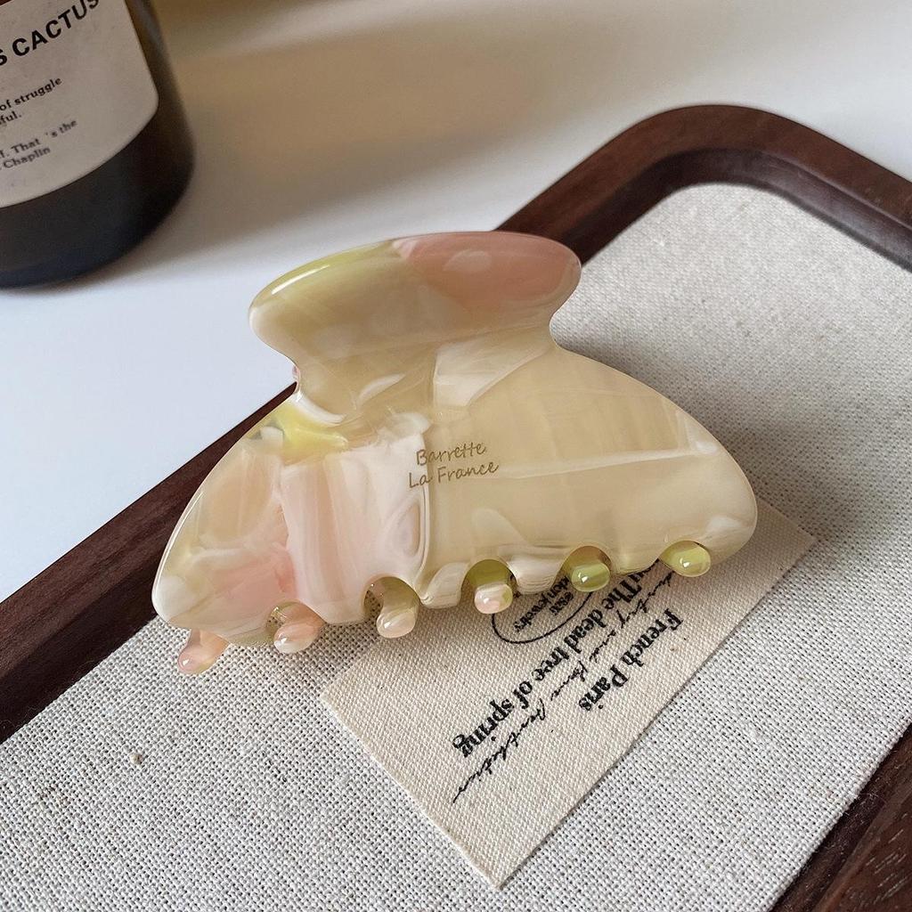 Korean Style Medium Ponytail Claw Clip - Acetate Shark Clip Hair Accessory for Women