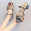 One Shoe and Two Sandals for Women In Summer 2025, New High Heels, Fashionable and Versatile, and Thick-heeled Cool Slippers for Outer Wear.