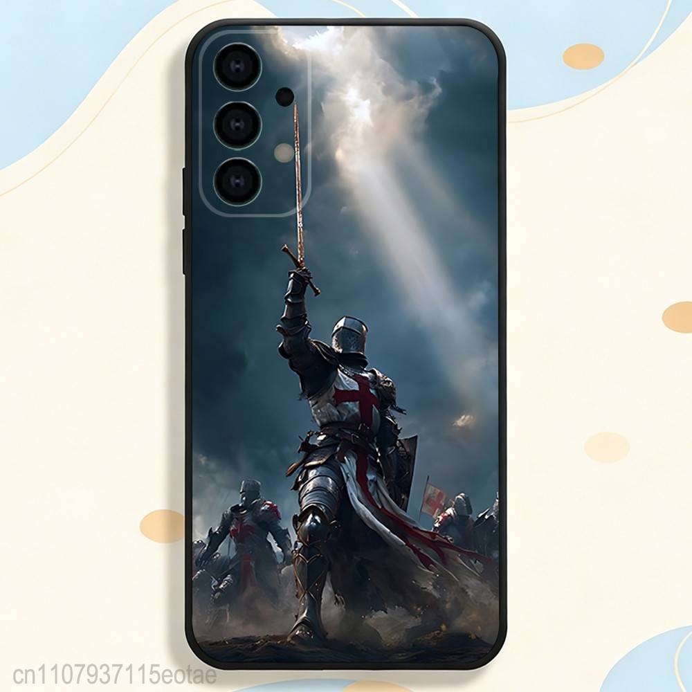 Kreuzritter Templer Ritter Kunst Hülle für Samsung Galaxy S26 S21 S25 FE S24 S23 Ultra S20 S9 S22 Plus S10 TPU Abdeckung