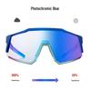 Kapvoe Unisex Color-Changing Cycling Sunglasses – Red-Blue Coated for Mountain & Road Biking