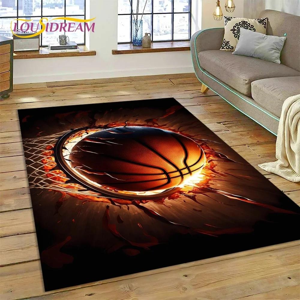 Lastest Basketball Court Frame Cartoon Rug Carpet for Living Room Bedroom Home Decor,Decoration for Sofa Doormat