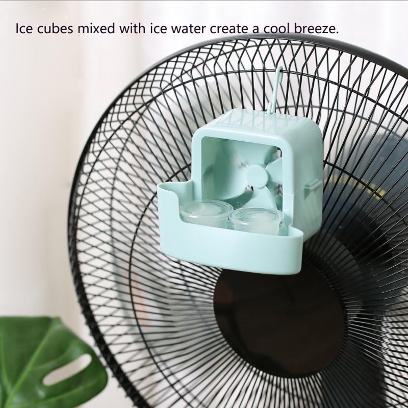 New Portable No-drill Cooling Fan, Clip-on Ice Addable Household Cooler