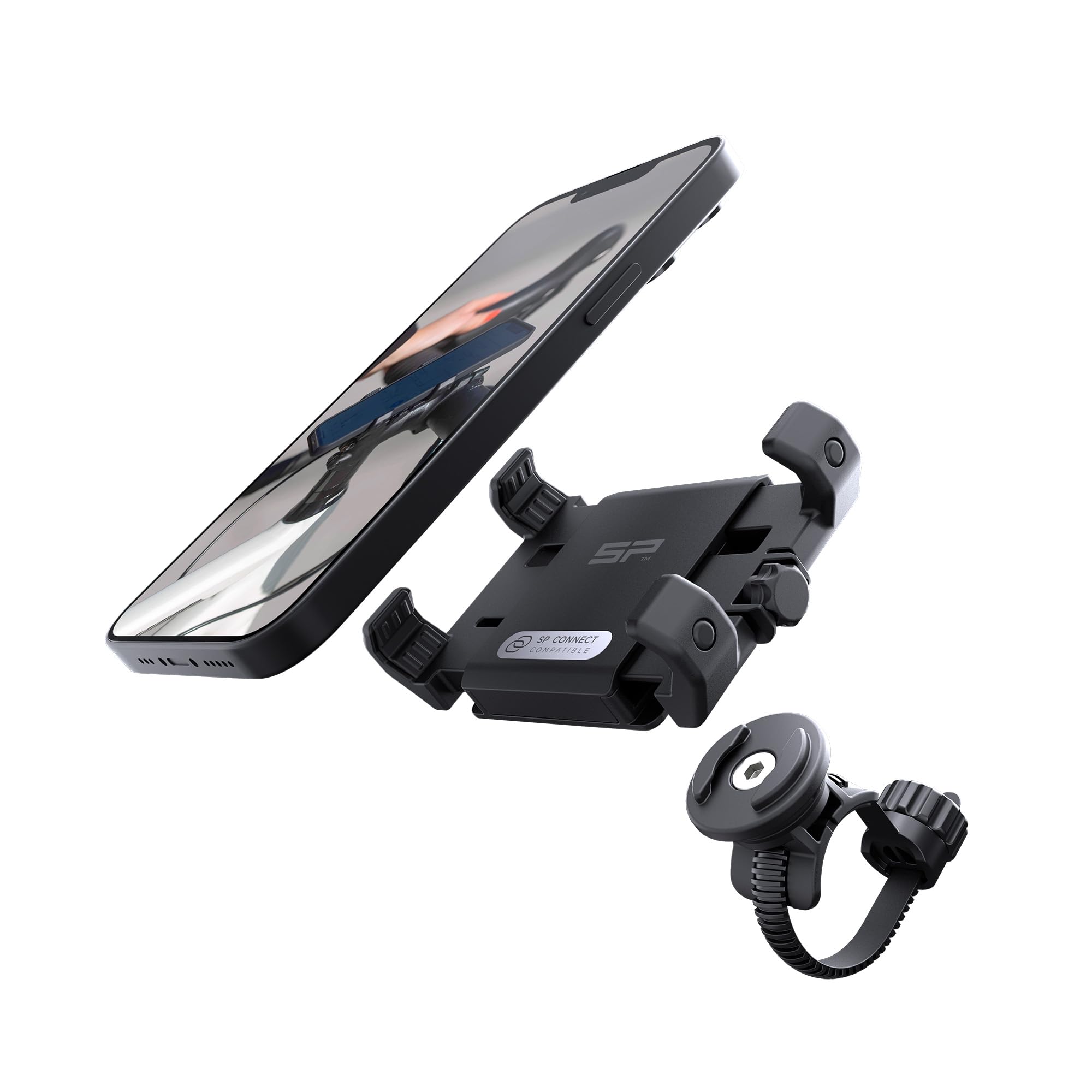 SP Connect Bicycle Smartphone Universal Mount Set Twist Lock Type Compatible Basic Bike Bundle 53253 Holder, Tool-Free iPhone/Android