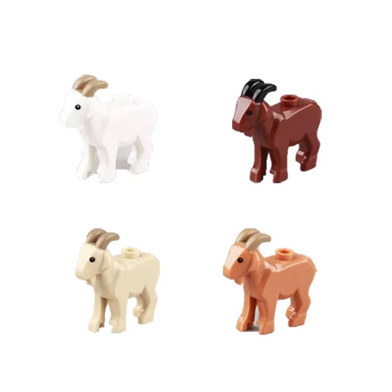 MOC Bausteine Mini Ziegel Huhn Ente Gans Hai Papagei Delfin Schwein Krokodil Hund Zoo Bauernhof Set Zubehör Jungenspielzeug Geschenk