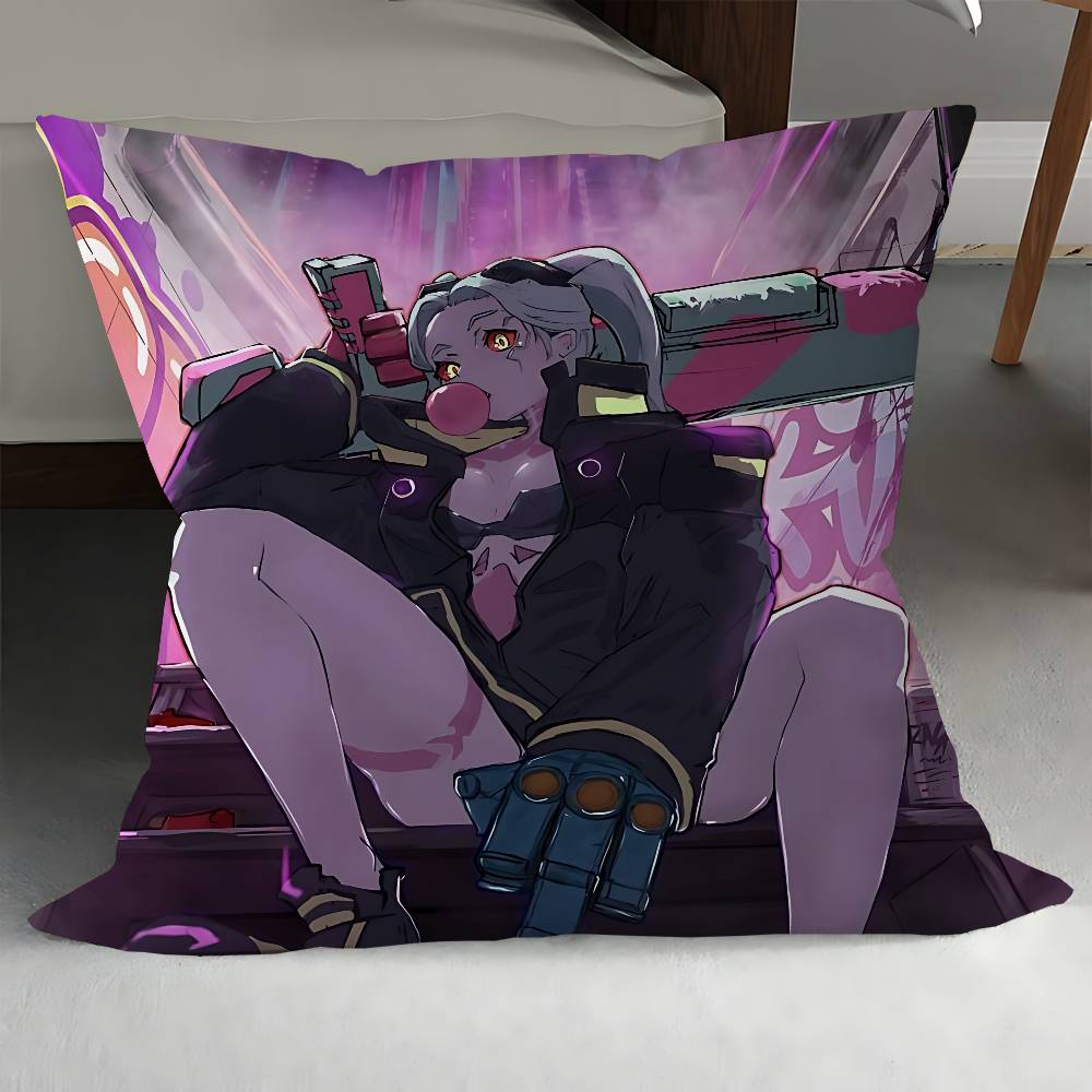 

Аниме Р-Ребекка К-Киберпанк Наволочка для спальни и гостиной, декоративная наволочка для подушки на диван 12x12Inch