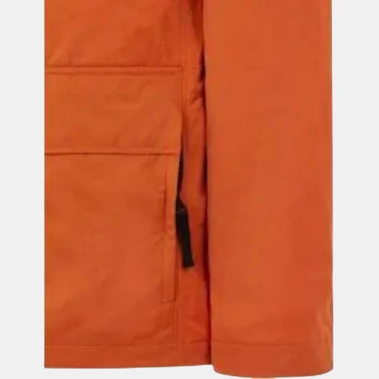 STONE ISLAND Solid Color Logo Badge Stand Collar Long Sleeve Jacket Men Jacket Orange 781542730-V0073