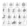 19pcs Vintage Mixed Style Christmas Snowflakes Snowman Pendants DIY Jewelry Making Accessories Handmade Material Art Craft