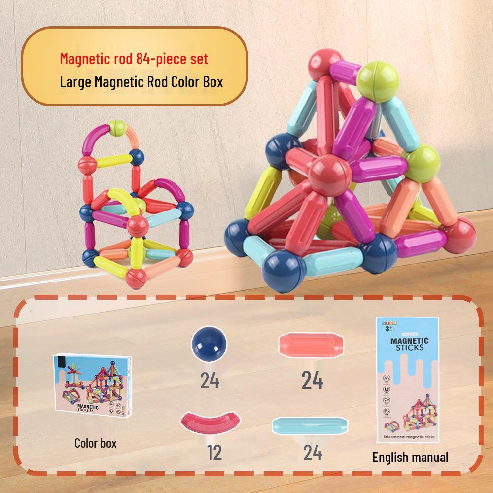 Large Magnetic Building Blocks for Children's Play and Relaxation