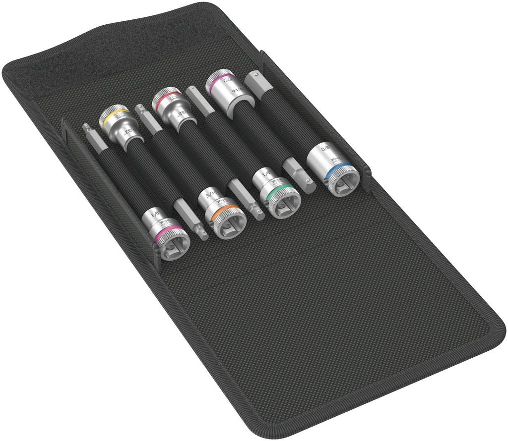 WERA Drive Bit Socket Set 3/8 Hex-Plus 7-Piece (003181)
