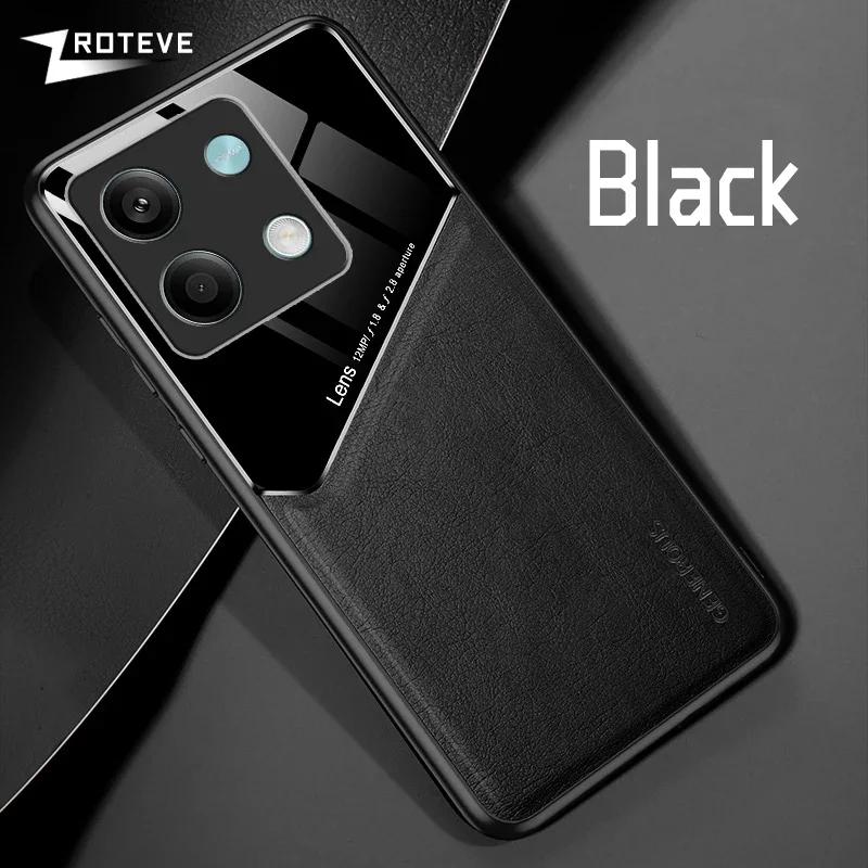 For Redmi Note13 Case PU Leather Car Magnetic Hard PC Cover For Xiaomi Redmi Note 13 12S 12 Pro Plus Xiomi Note12 Cases