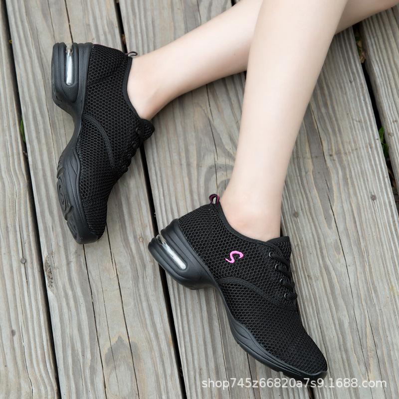 

Dance shoes women s mesh breathable middle heel soft-soled square dance shoes lightweight and comfortable jazz dance shoes women s modern dance shoes 42