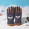 Children's Warm Gloves for Autumn and Winter  Five Fingered Fleece for Cold Protection Cute Cartoon  Student Outdoor Snow Play Ollie Fleece Gloves