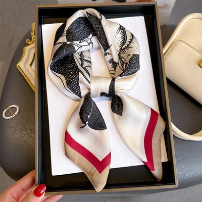 70 * 70cm New Silk Small Square Scarf For Women'S Neck Protection Professional Scarf Versatile Hair Tie Headscarf Scarf