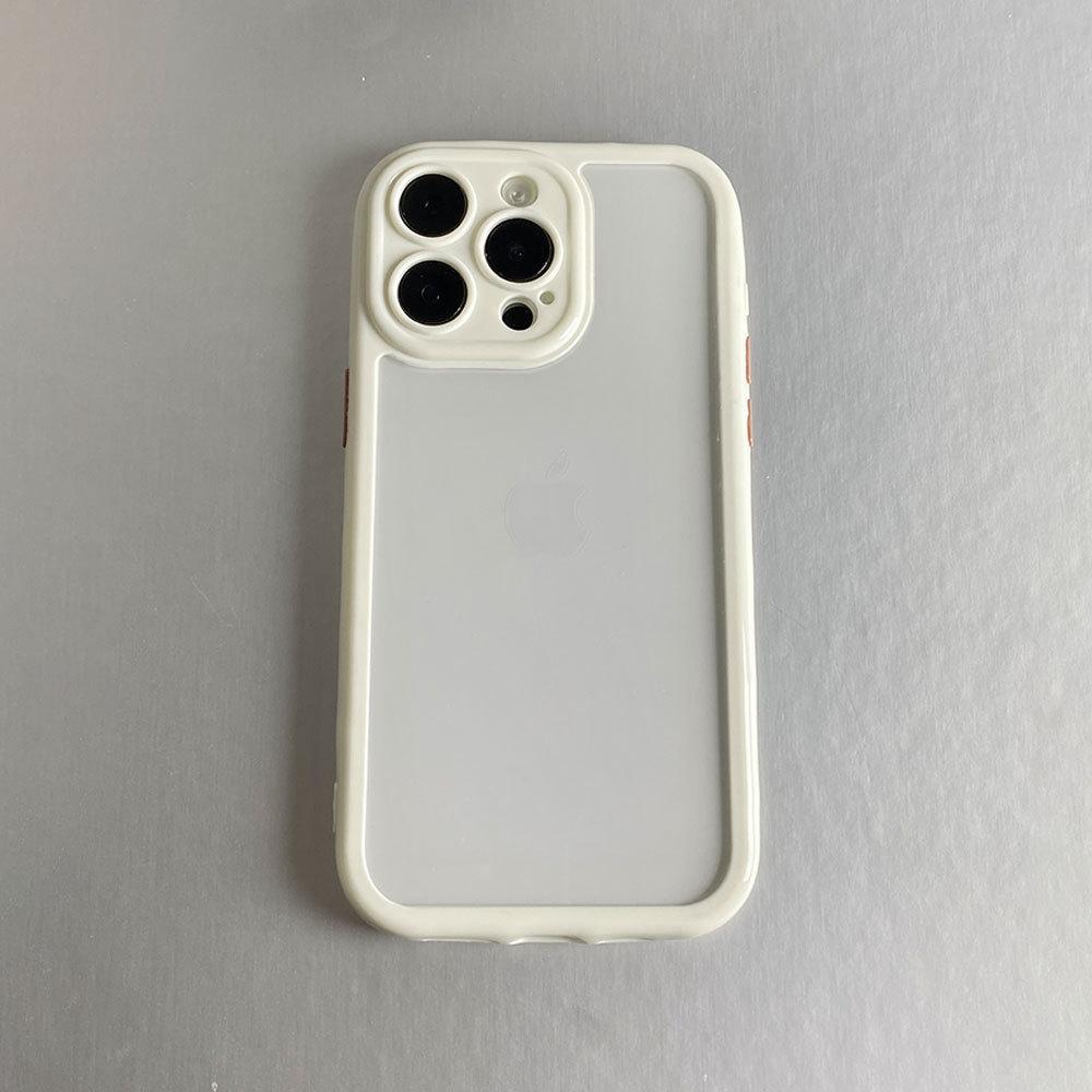 

New Transparent Cream Shell Suitable for Apple 16promax Simple IPhone 15 Mobile Phone Case Niche 14 Protection Case Apple 16PLUS