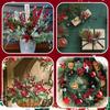 40pcs Red Faux Holly Berries Branches for Christmas Tree Wreath DIY Decor