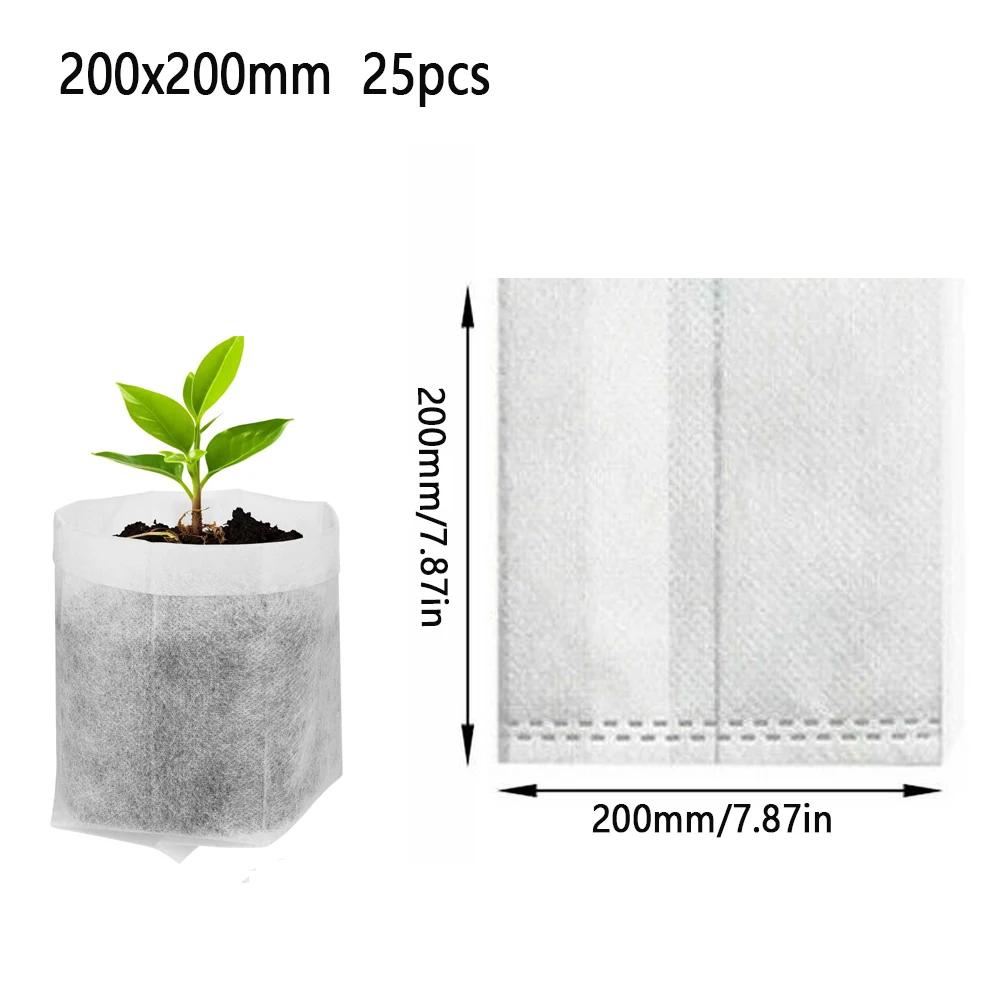 50-100cps Plant Grow Bags Biodegradable Nursery Bag Non-woven Fabric Sedes To Sow Flower Pots For Home Garden Accessories Tools