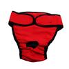 2Pcs Red Black Washable Female Dog Diaper Physical Pant with Hook Loop Closure for Heat Incontinence Puppy Training Sanitary