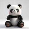 Realistic Sitting Panda Plush Toy - Cute and Perfect for Birthdays
